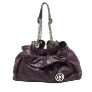 Pre-owned Leather dior-bags Dior Vintage , Purple , Dames