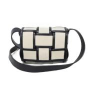 Pre-owned Canvas shoulder-bags Bottega Veneta Vintage , White , Dames