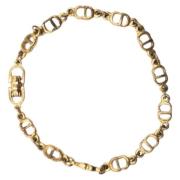 Pre-owned Metal bracelets Dior Vintage , Yellow , Dames