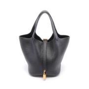 Pre-owned Leather handbags Hermès Vintage , Black , Dames