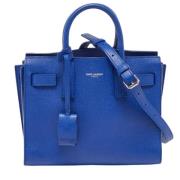 Pre-owned Leather totes Yves Saint Laurent Vintage , Blue , Dames