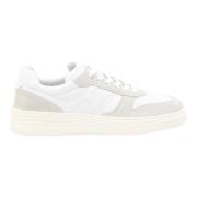 Witte leren sneakers met suède accenten Hogan , White , Heren