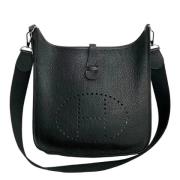 Pre-owned Leather shoulder-bags Hermès Vintage , Black , Dames