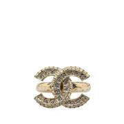 Pre-owned Metal rings Chanel Vintage , Gray , Dames