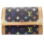 Pre-owned Canvas wallets Louis Vuitton Vintage , Black , Dames