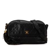 Pre-owned Leather crossbody-bags Chanel Vintage , Black , Dames