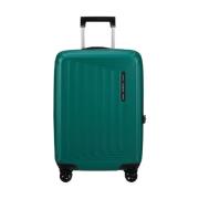 Modern Vierkant Design Trolley met USB Samsonite , Green , Unisex