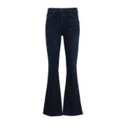 Fray Flare Jeans Mother , Blue , Dames