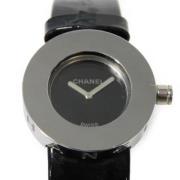 Pre-owned Stainless Steel watches Chanel Vintage , Black , Dames