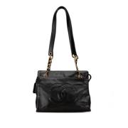 Pre-owned Leather chanel-bags Chanel Vintage , Black , Dames