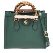 Pre-owned Leather totes Gucci Vintage , Green , Dames