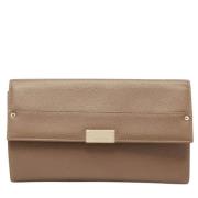 Pre-owned Leather clutches Jimmy Choo Pre-owned , Beige , Dames