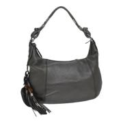 Pre-owned Leather handbags Gucci Vintage , Gray , Dames