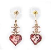 Pre-owned Plastic earrings Chanel Vintage , Pink , Dames