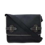 Pre-owned Canvas shoulder-bags Hermès Vintage , Black , Dames