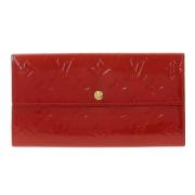 Pre-owned Leather wallets Louis Vuitton Vintage , Red , Dames