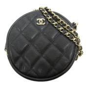 Pre-owned Leather chanel-bags Chanel Vintage , Black , Dames