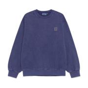 Zwaargewicht Geborsteld Katoenen Sweater Carhartt Wip , Purple , Heren