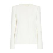 Cocoon-achtige jas met juk Sportmax , White , Dames