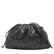 Pre-owned Leather clutches Bottega Veneta Vintage , Black , Dames