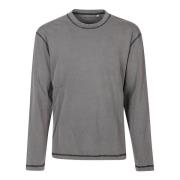 Contrast Longsleeve T-shirt Sunflower , Gray , Heren