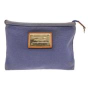 Pre-owned Canvas clutches Louis Vuitton Vintage , Blue , Dames