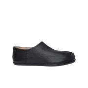 Zwarte leren Tabi mocassin Maison Margiela , Black , Heren