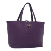 Pre-owned Leather totes Salvatore Ferragamo Pre-owned , Purple , Dames