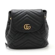 Pre-owned Leather backpacks Gucci Vintage , Black , Dames