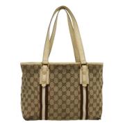 Pre-owned Canvas gucci-bags Gucci Vintage , Beige , Dames