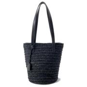 Pre-owned Raffia shoulder-bags Yves Saint Laurent Vintage , Black , Da...