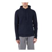 Katoenen Hoodie met Kangoeroezak Roberto Collina , Blue , Heren