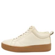 Pre-owned Leather sneakers Bottega Veneta Vintage , Beige , Dames