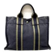 Pre-owned Canvas handbags Hermès Vintage , Blue , Dames