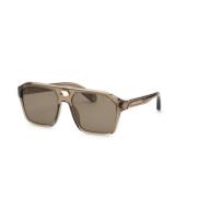 Bruine Glanzende Zonnebril met Bruine Lenzen Philipp Plein , Brown , H...