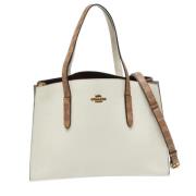 Pre-owned Leather totes Coach Pre-owned , White , Dames