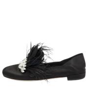 Pre-owned Satin flats Miu Miu Pre-owned , Black , Dames