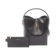 Pre-owned Leather handbags Yves Saint Laurent Vintage , Black , Dames