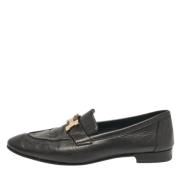 Pre-owned Leather flats Hermès Vintage , Black , Dames