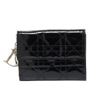 Pre-owned Leather wallets Dior Vintage , Black , Dames