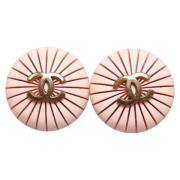 Pre-owned Plastic earrings Chanel Vintage , Pink , Dames