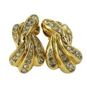 Pre-owned Metal earrings Dior Vintage , Yellow , Dames