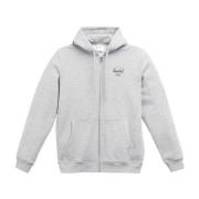 Grijze Katoenen Basic Zip Hoodie Mannen Herschel , Gray , Heren