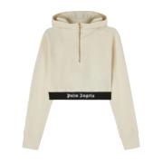 Geknipte hoodie voor vrouwen Palm Angels , Beige , Dames