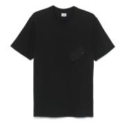 Zwarte Jersey Korte Mouw T-shirt C.p. Company , Black , Heren