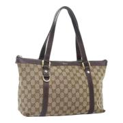 Pre-owned Canvas gucci-bags Gucci Vintage , Beige , Dames