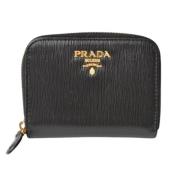 Pre-owned Leather wallets Prada Vintage , Black , Dames