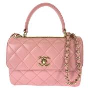 Pre-owned Leather chanel-bags Chanel Vintage , Pink , Dames