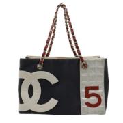 Pre-owned Canvas totes Chanel Vintage , Blue , Dames