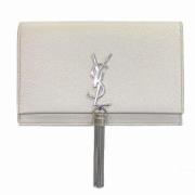 Pre-owned Leather wallets Yves Saint Laurent Vintage , White , Dames